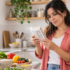 Mujer revisando la etiqueta de un alimento para comprobar si contiene gluten